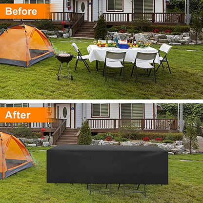 75 Sizes  Furniture Waterproof  Cover For Rattan Table Cube Chair Sofa  Rain Garden Patio Protective Cover Black and Silver