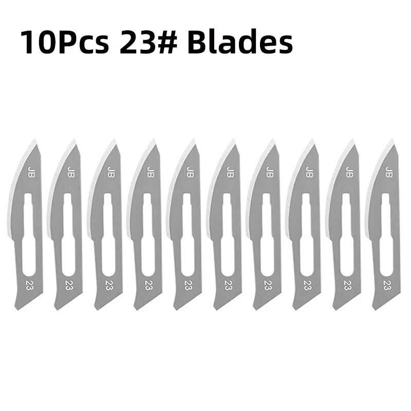 Carbon Steel Carving Metal Scalpel handle 11# 23# Engraving Craft knive Non-Slip Surgical Scalpel Knife Paper Cutting Tool Knife