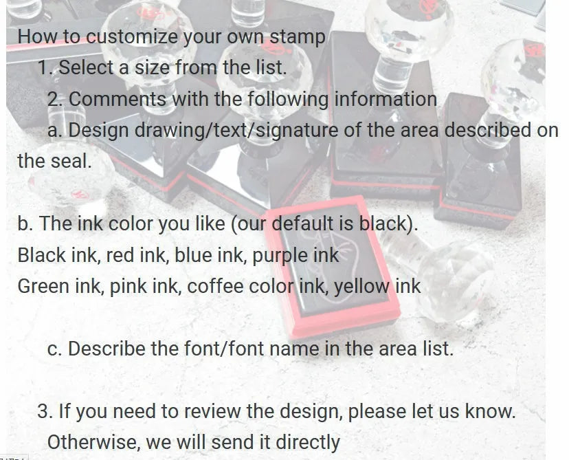 Personalized Logo Self inking Stamp Customized Photosensitive ink Stamp Your design picture