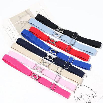 1PC Fashion Adjustable Children Elastic Belts Wide Candy Color Waist Belt Stretch Canvas Belt For Jeans Pants Kids Casual Belts