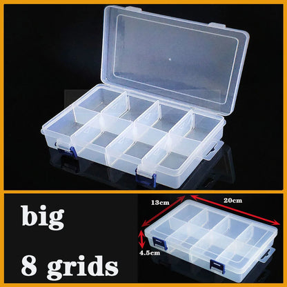 Transparent Plastic Box Screw Compartment Box Jewelry Earring Display Case Container Clear Terminal Organizer Tool Storage boxes