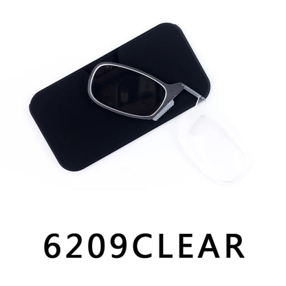 Nose Clip Reading Glasses Man High Quality Men Portable Foam Nose Glasses  for Seniors Transparent Eyeglasses with Case