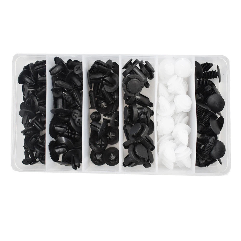 100pcs Trim Panel Retainer Fastener Kit Mixed Auto Fastener Clip Car Body Push Retainer Pin Rivet Bumper Door Car Accessories