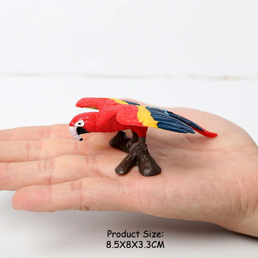 Simulated Bald Eagle Owl pelican Parrot Swan Birds Hand Painted Model Toy Figurine for Kids' Collection Science Educational Toys