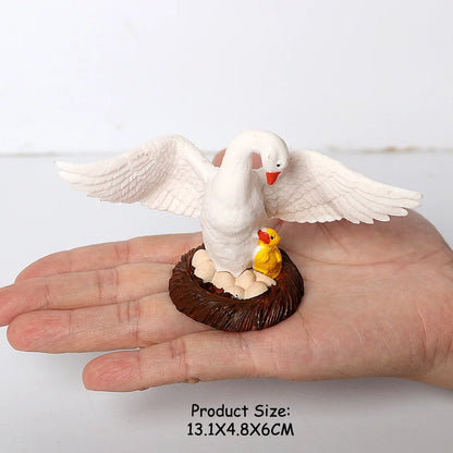 Simulated Bald Eagle Owl pelican Parrot Swan Birds Hand Painted Model Toy Figurine for Kids' Collection Science Educational Toys