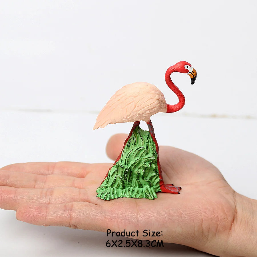 Simulated Bald Eagle Owl pelican Parrot Swan Birds Hand Painted Model Toy Figurine for Kids' Collection Science Educational Toys