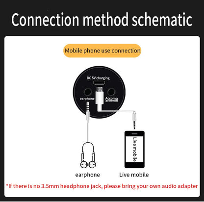 Portable Mini Wireless Condenser Mic Gadget Home Noise Reduction Microphone Integrated Audio Confere for Singing Songs