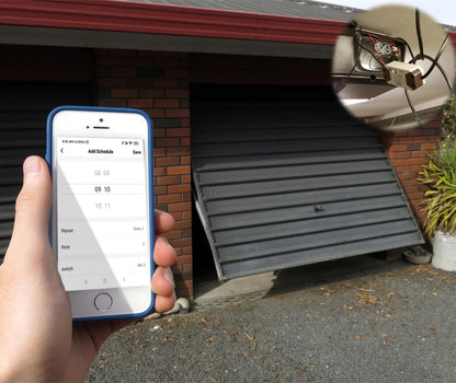 Wofea WiFi Smart Garage Door Opener Controller DC12 DC24V Wrok with Alexa and Google Home 2.4G APP NO Need Gateway