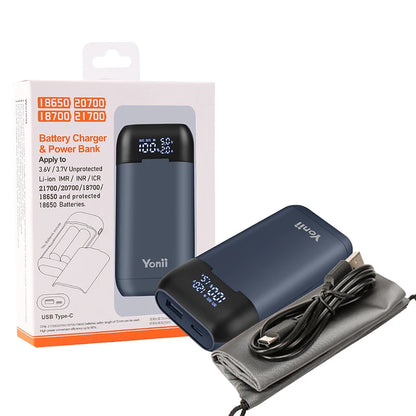 18650 Battery Charger Case DIY Power Bank Box QC3.0 PD 18W Fast Charging Case for 18650 217000 20700 Lithium Battery Charger Box