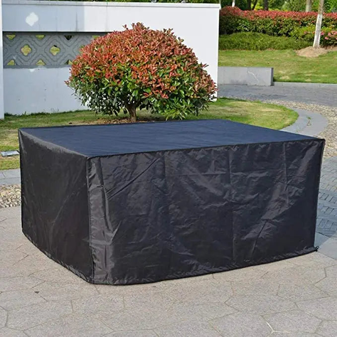 75 Sizes  Furniture Waterproof  Cover For Rattan Table Cube Chair Sofa  Rain Garden Patio Protective Cover Black and Silver
