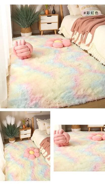 Washable Long Hair Carpet Living Room Coffee Table Fluffy Large Rugs 160x230 Girl Bedroom Thick Carpets In Door Non-slip Mats