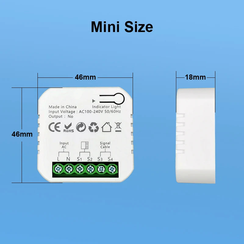 Smart Life ZigBee Motorized Swing Gate Sliding Gate Controller Dry Contact 110V 240V Voice Control Work with Tuya Google Home