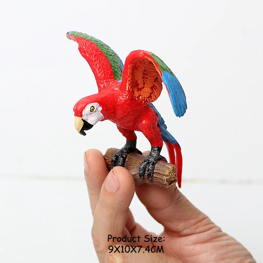Simulated Bald Eagle Owl pelican Parrot Swan Birds Hand Painted Model Toy Figurine for Kids' Collection Science Educational Toys