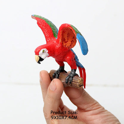 Simulated Bald Eagle Owl pelican Parrot Swan Birds Hand Painted Model Toy Figurine for Kids' Collection Science Educational Toys