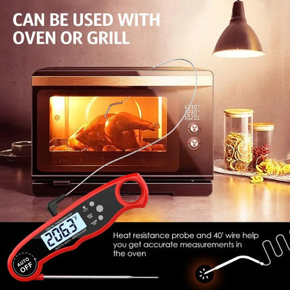 ORIA Food Thermometer Digital Kitchen bbq Thermometer Meat Water Milk Cooking Probe BBQ Electronic Oven Waterproof Kitchen Tools
