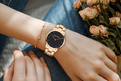 2021 New Watch Women Watches Set Top Brand Luxury Gold Waterproof Quartz Wrist watch ladies Clock Fashion Simple Women Relogio