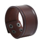 KOTik 2024 New Fashion Genuine Leather Wide Cuff Bangles Punk Vintage Three Layers Wide Black Brown Men Jewelry Bracelets