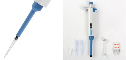 Laboratory Pipette Adjustable Single Channel Digital Micropipette With Pipettor Tips