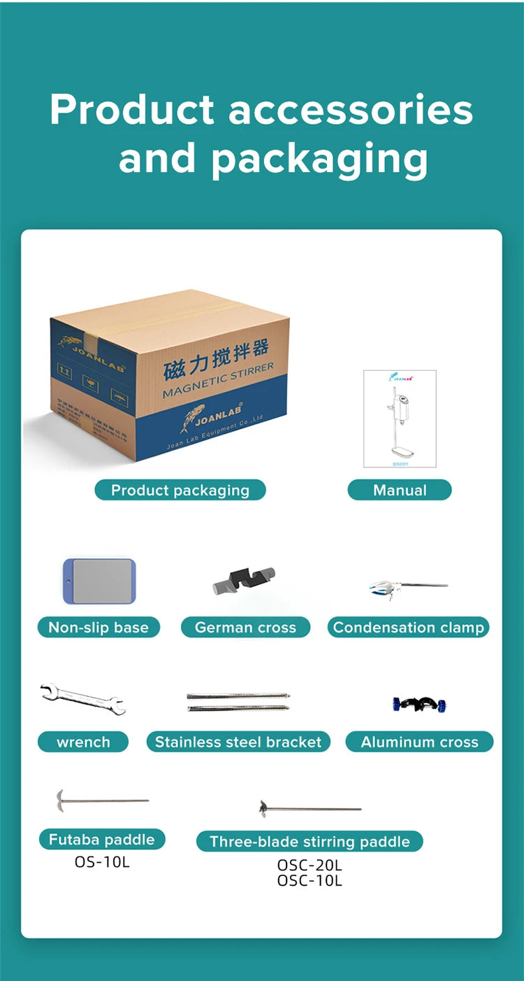 JOANLAB Official Store Laboratory Stirrer Electric Stirrer Digital Display Overhead Stirrer Lab Mixer Lab Equipment 110V To 220V