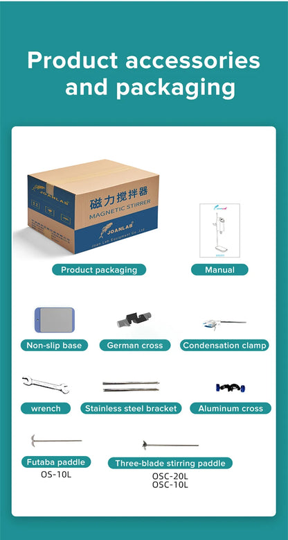 JOANLAB Official Store Laboratory Stirrer Electric Stirrer Digital Display Overhead Stirrer Lab Mixer Lab Equipment 110V To 220V