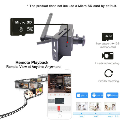 5MP Wifi Mini Kamera Panoramiczna Ip 1080P HD 1.7mm Obiektyw Rybie Oko CCTV Bezpieczeństwo Monitoring Sieciowy Bezprzewodowy Dźwięk Mikro Onvif Mała Kamera