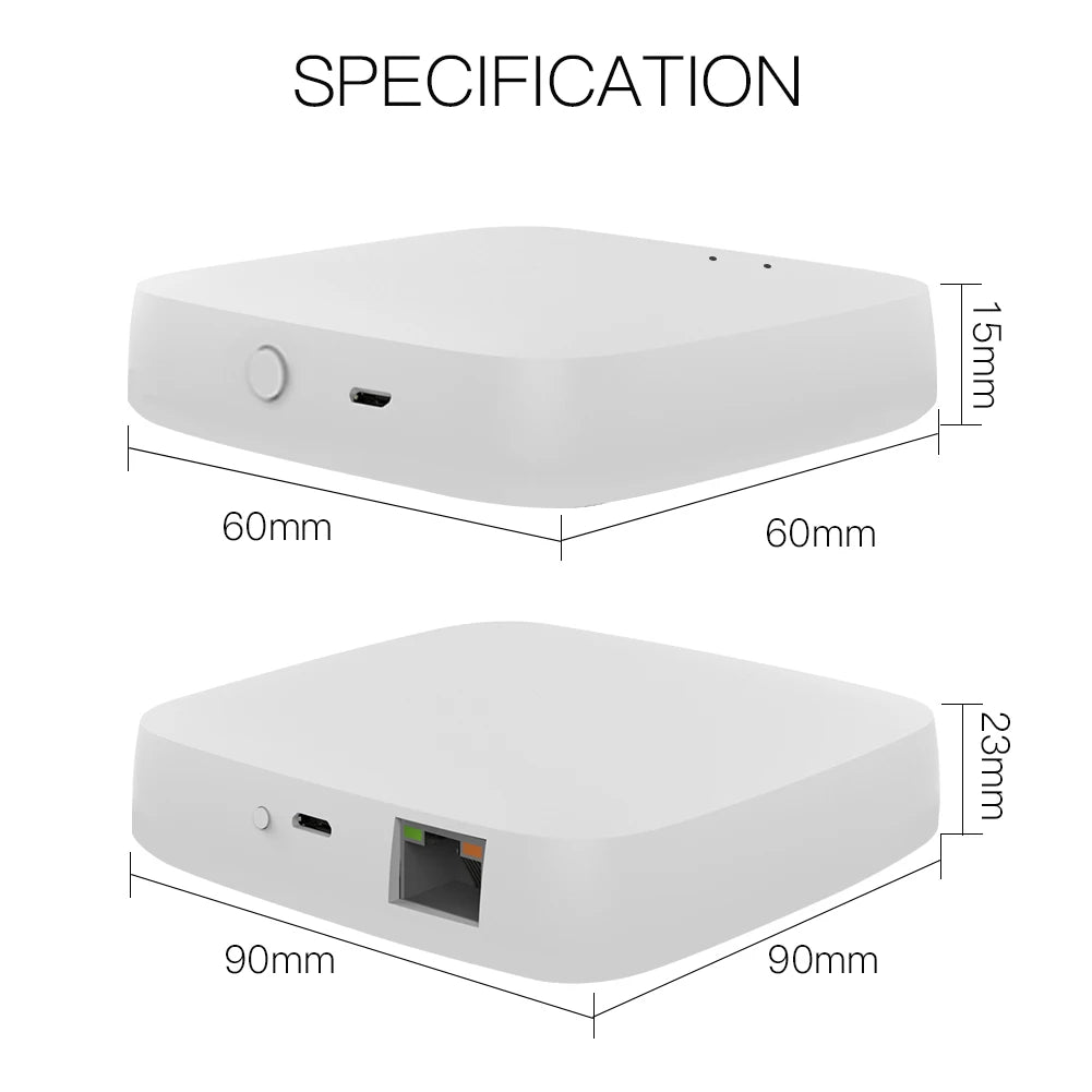 Moes Tuya ZigBee 3.0 Smart Gateway Hub Smart Home Bridge Smart Life APP Wireless Remote Controller Works with Alexa Google Home