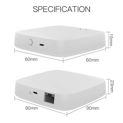 Moes Tuya ZigBee 3.0 Smart Gateway Hub Smart Home Bridge Smart Life APP Wireless Remote Controller Works with Alexa Google Home