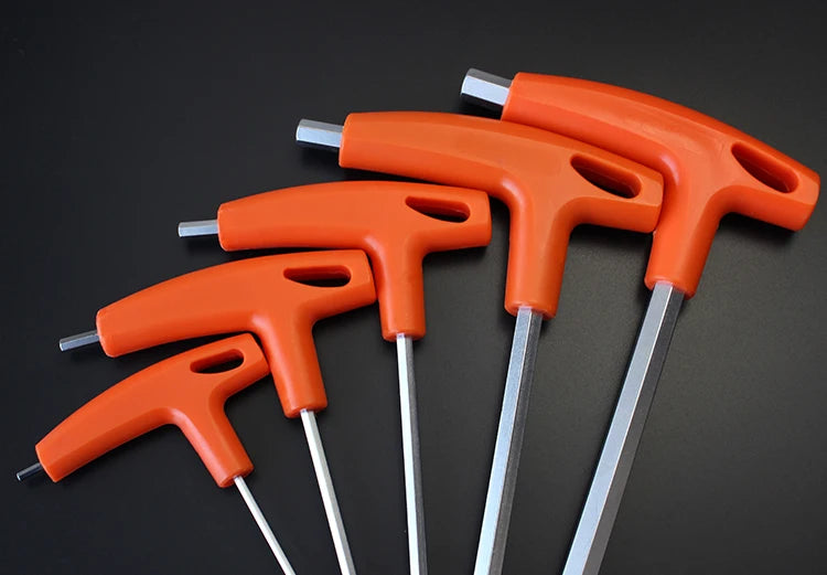 2/2.5/3/4/5/6/8/10mm Flat/Ball Head Hex Key Allen Wrench Hand Tool T-Handle Hex Key Wrench Ball End Allen Hex Key Wrench Spanner