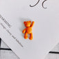 10PCS/lot DIY Cute Cartoon Teddy Bear Pendant Jewelry Accessories Wholesale Alloy Spray Paint Simple Multicolor Jewelry Material