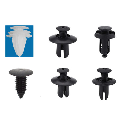 100pcs Trim Panel Retainer Fastener Kit Mixed Auto Fastener Clip Car Body Push Retainer Pin Rivet Bumper Door Car Accessories