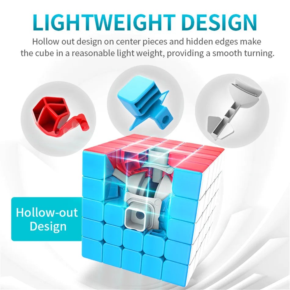 MOYU Speedcube Meilong Magic Cube Stickerless 4x4 5x5 6x6 7x7 8x8  Speed Puzzle Cubes Toys Gift