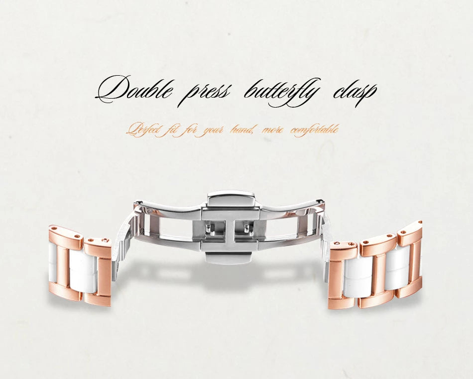 LIGE Brand SUNKTA Fashion Casual Woman Watch Ceramic Simple Bracelet Quartz Ladies Watches Date Waterproof Women's Wristwatches