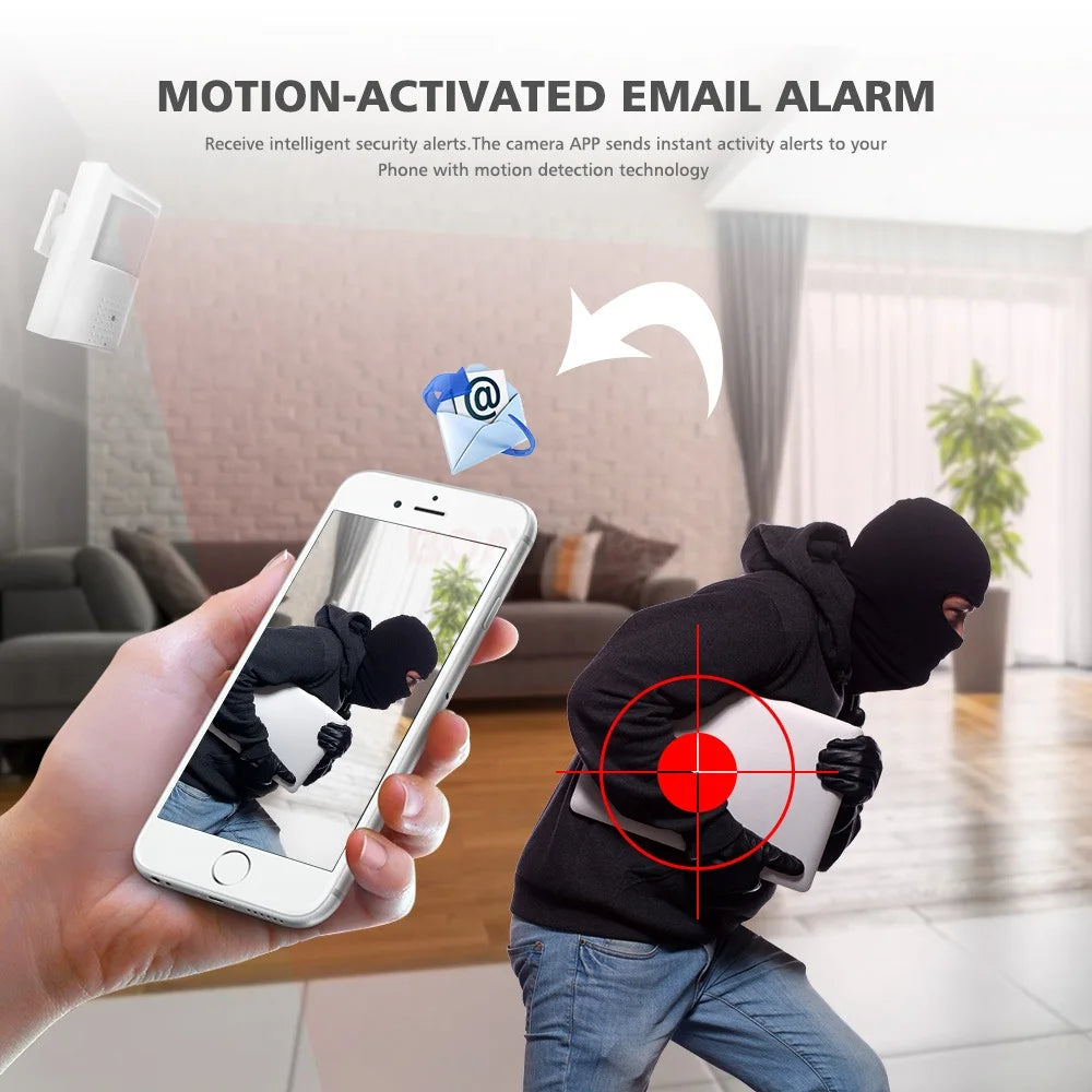 Tuya Smart WiFi IP Camera PIR Shell Design Indoor Hidden Security Camera 2MP 5MP Night Vision 2-Way Audio Motion Detection Cam