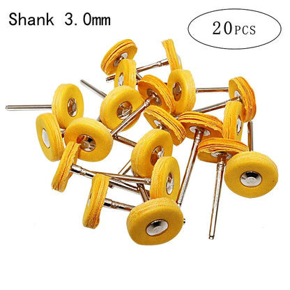 2.35/3mm Shank 40 Pieces Muslin Polishing Buffing Wheel Buffs Set Fits Dremel Rotary Tools