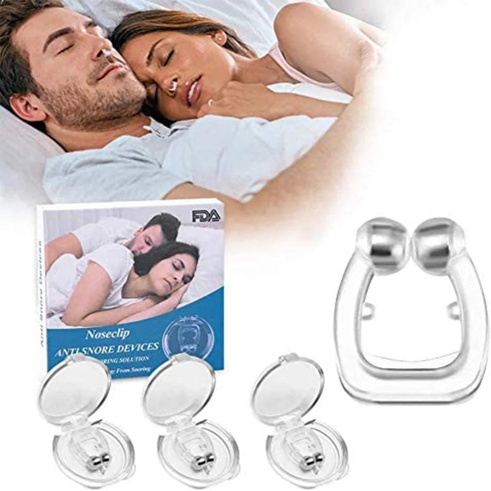 4Pcs Silicone Magnetic Stop Snoring Device Professional Sleeping Aid Relieve Anti Snore Clip Latest
