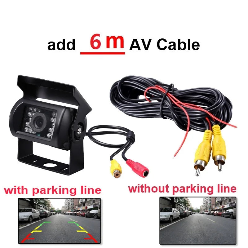 Reverse Camera 4 Pin AV Port IR Night  Backup Camera Waterproof For Truck/Trailer/Pickups/RV/ Heavy