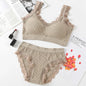 Newest Sexy Lace Underwear Set Padded Bra Set Without Steel Ring Solid Women's Underwear Brassiere Comfortable Fitness Crop Top