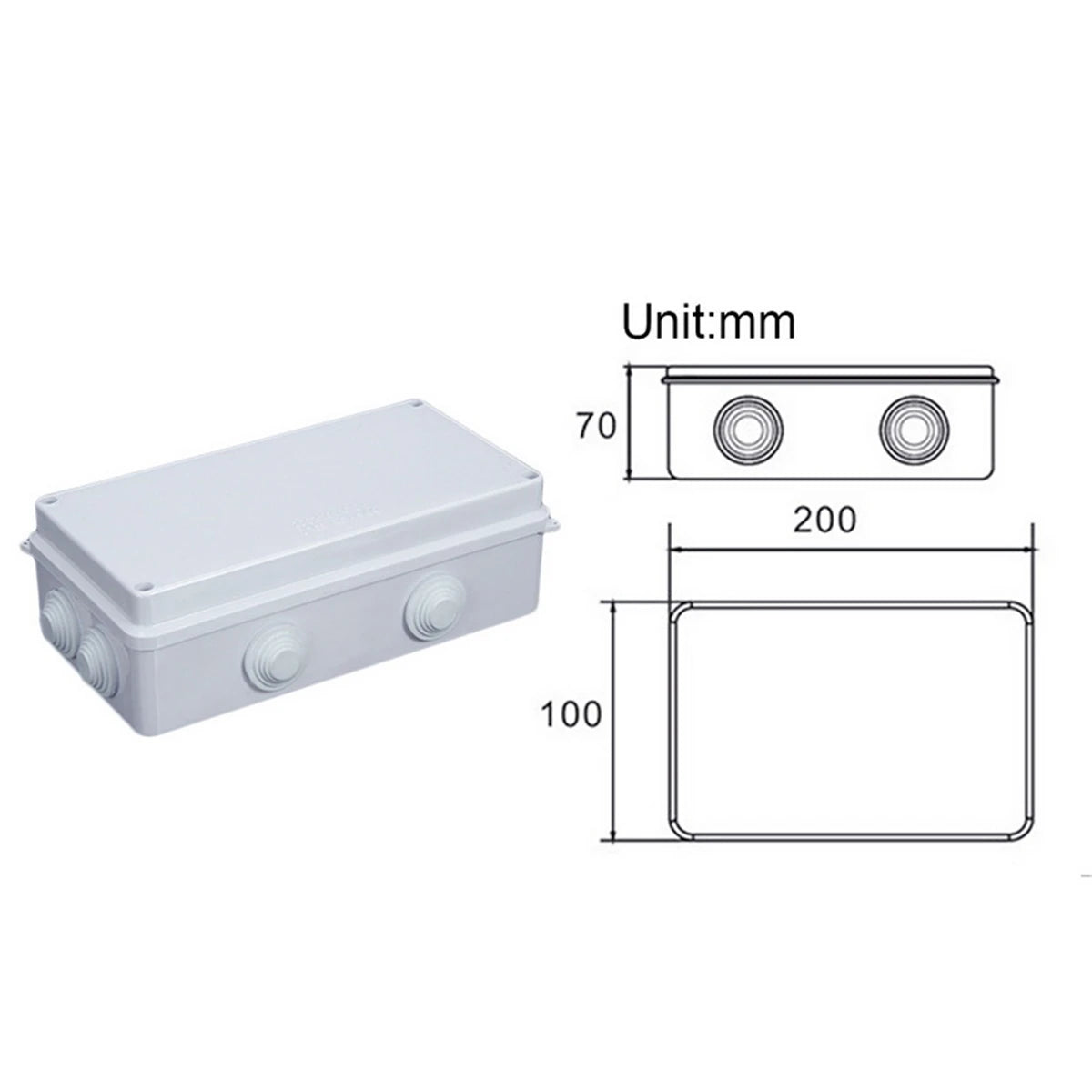 RA RT Wholesale ABS Plastic IP65 IP55 Waterproof Junction Box DIY Outdoor Electrical Connection Box Cable Branch Box