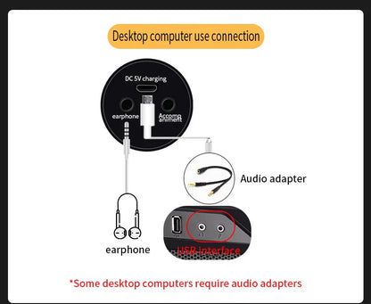 Portable Mini Wireless Condenser Mic Gadget Home Noise Reduction Microphone Integrated Audio Confere for Singing Songs