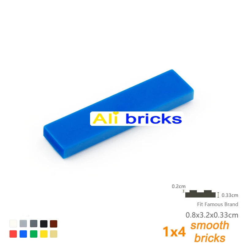 25pcs 1x4 Educational Creative Size MOC DIY 2431 Building Blocks Figure Ceramic Tile Bricks Toys for Children Smooth Flat Tiles