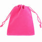 25/50pcs/Lot Golden Color Edge Velvet Jewelry Gift Bag 5x7 7x9 9x12cm Drawstring Wedding Display Sweets Packing Bag Wholesale