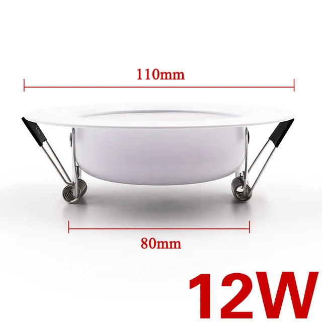 LED Downlight  10PCS Dimmable  220V 3-color dimming LED downlight  5W 7W 9W 12W 15W Recessed in LED Ceiling Downlight Light Lamp