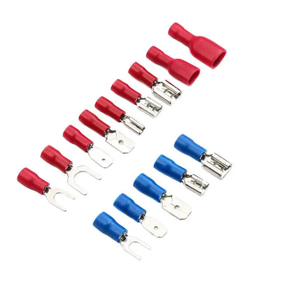 140-1200Pcs Assorted Spade Terminals Insulated Cable Splice Butt Connector Electrical Wire Crimp Ring Fork Set Ring Lugs Kit