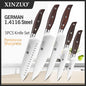 XINZUO 1-5PCS High Quality 3.5+5+8+8+8"  Paring Utility Cleaver Chef Knife Germany 1.4116 Stainless Steel Kitchen Knife Sets