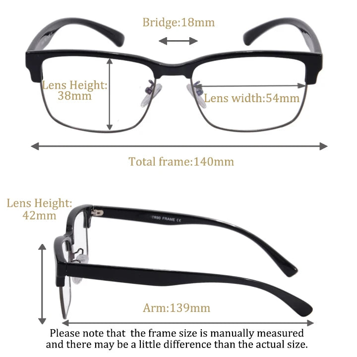 Men's Glasses Multifocal Progressive Reading Glasses Men Women Reader Presbyopia Hyperopia Eyeglasses Diopter Eyewear Spectacles