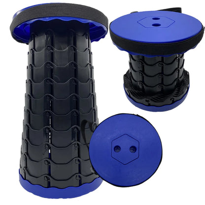 Portable Folding Telescopic Stool Lightweight Plastic Subway Queuing Chair Outdoor Camping Chair Fishing Seat