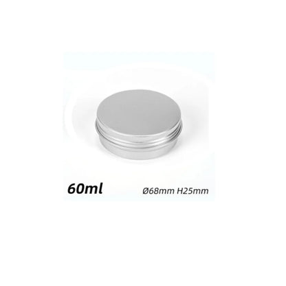 5ml-250ml Cosmetic Aluminum Cans Aluminum Boxes Silver Aluminum Tins Cans Screw Top Round Candle Spice Tins Cans Lid Containers
