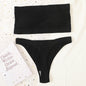 Women Strapless Bra And Panties Set Push Up Bra High Waist Thong  Seamless Underwear Sexy Tube Bra Female Sexy Lingerie Set