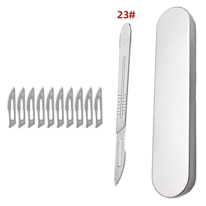 Carbon Steel Carving Metal Scalpel handle 11# 23# Engraving Craft knive Non-Slip Surgical Scalpel Knife Paper Cutting Tool Knife