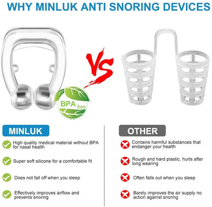 4Pcs Silicone Magnetic Stop Snoring Device Professional Sleeping Aid Relieve Anti Snore Clip Latest
